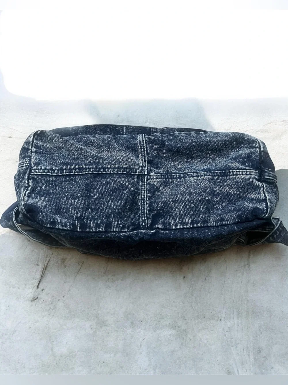 Blue Denim Crossbody Hobo Bag